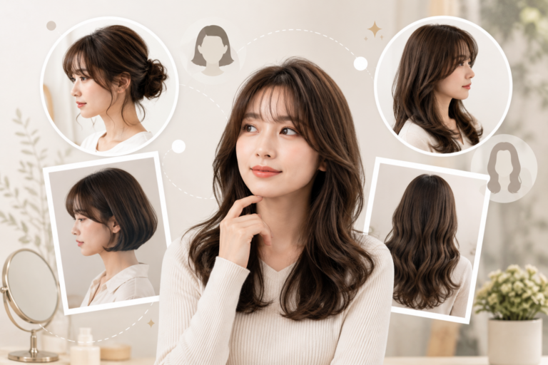 menentukan gaya rambut